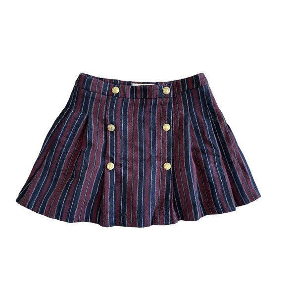 Zara Girls Collection Burgangy Button Warm Mini Skirt Sz 11/12Y Bratz Y2K - Picture 1 of 4